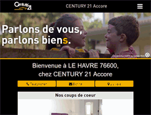 Tablet Screenshot of century21-accore-le-havre.com